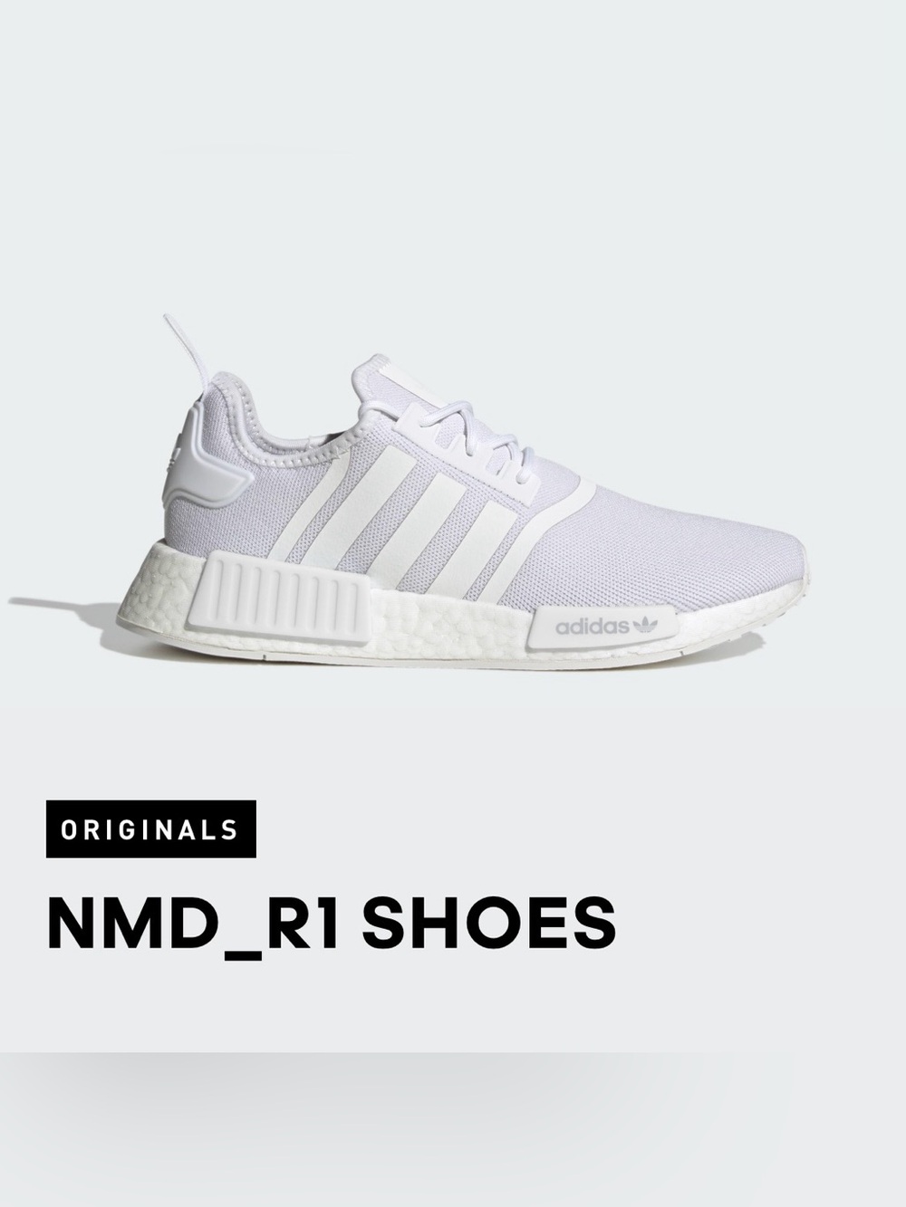 adidas NMD_R1 White/White Running Shoe